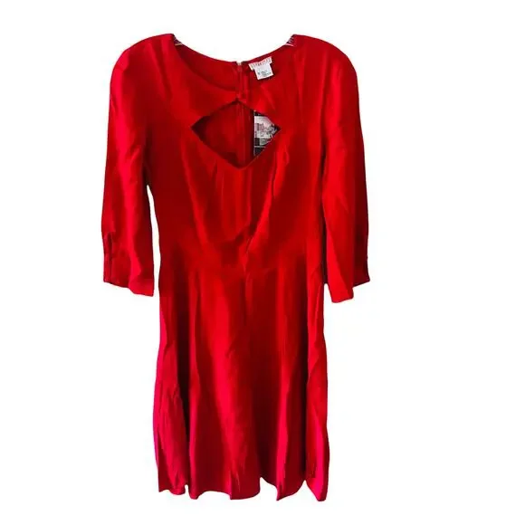 Urban Outfitters Cooperative Red Flare Dress Size 0 Brand New - Picture 3 of 9